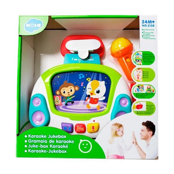 Музична іграшка Hola Toys Караоке (SKU-3138) 27 x 8 x 27 см - Фото 2 Музична іграшка Hola Toys Караоке (SKU-3138) 27 x 8 x 27 см - зображення 2
