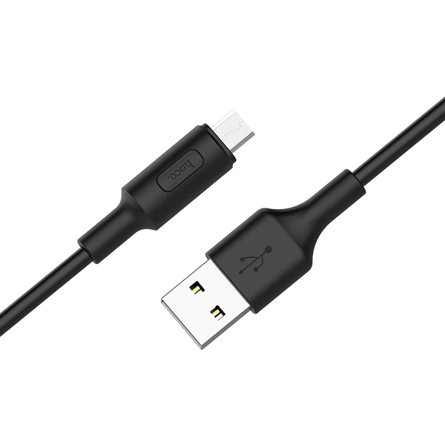 Кабель HOCO X25 USB to Micro 2A, 1m, PVC, PVC connectors, Black (6957531080121) - Фото 3 Кабель HOCO X25 USB to Micro 2A, 1m, PVC, PVC connectors, Black (6957531080121) - изображение 3