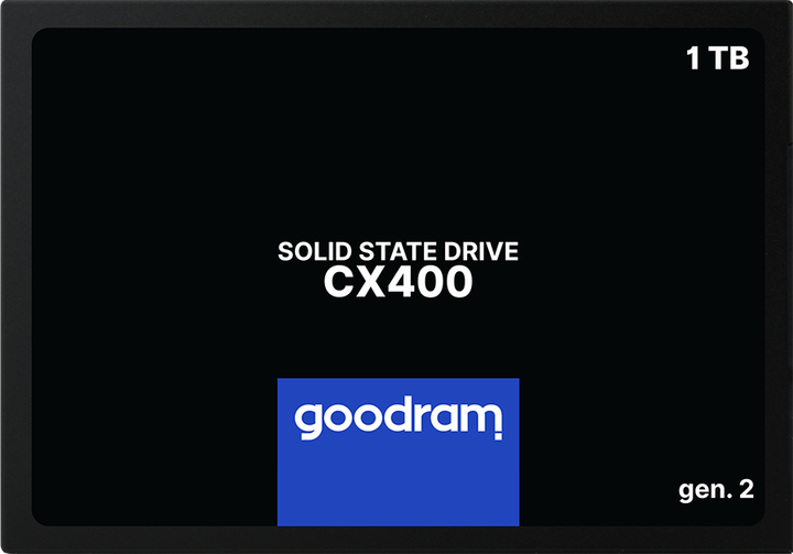 SSD диск Goodram CX400 Gen.2 1TB 2.5" SATAIII 3D NAND QLC (SSDPR-CX400-01T-G2) - изображение 1