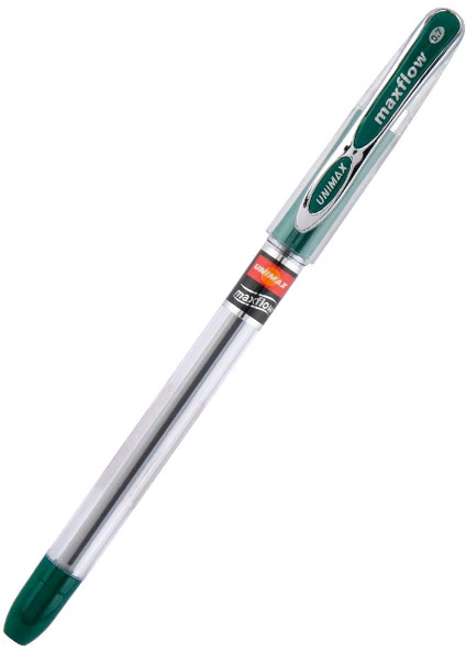 Набор шариковых ручек Unimax Maxflow 0.7 мм Зеленый 12 шт (UX-117-04) - изображение 2