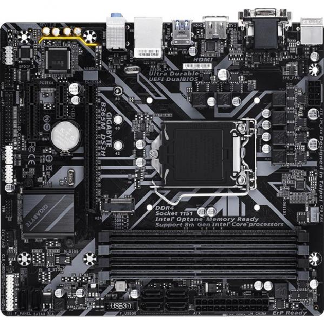 Материнская плата GIGABYTE B365M DS3H - изображение 2