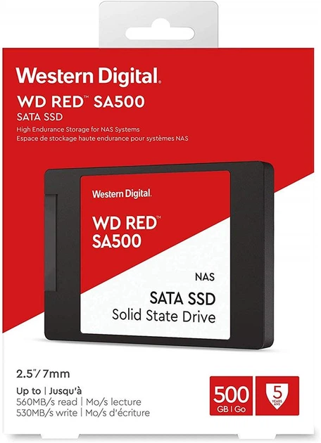 Накопичувач SSD WD 2.5" 500GB SATA Red SA500 - изображение 4