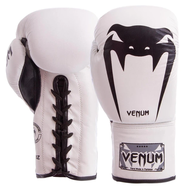 Перчатки для бокса и единоборств Venum Pro кожаные 5786 White-Black 10 унций - Фото 1 Перчатки для бокса и единоборств Venum Pro кожаные 5786 White-Black 10 унций - изображение 1