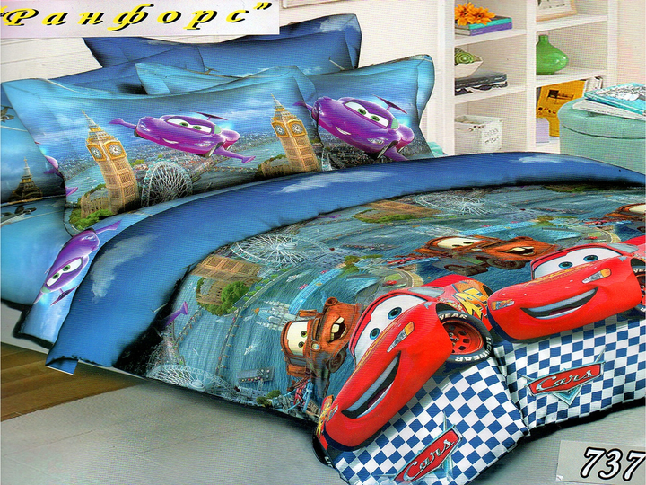 Постельное белье Тет-а-тет Ранфорс Тачки 3 160х220 (737) – фото, отзывы ...