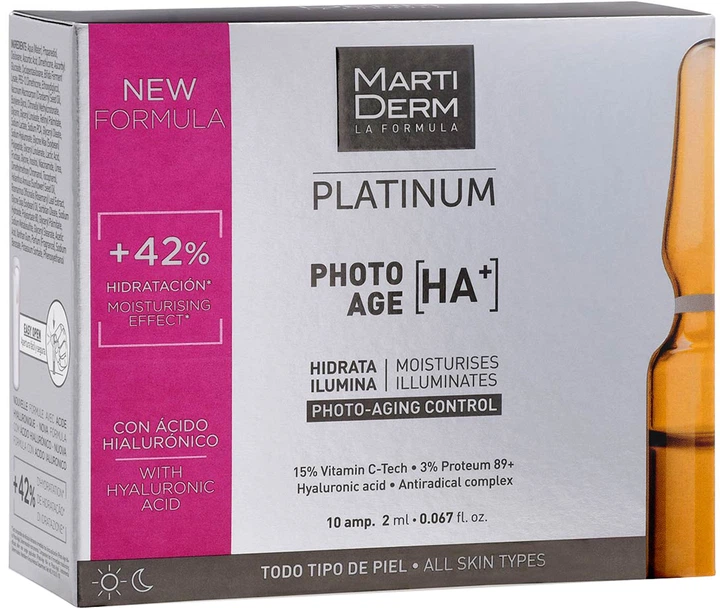 Ampułki MartiDerm Platinum Photo-Age Ampollas HA+ 10 szt x 2 ml (8437000435372) - obraz 3