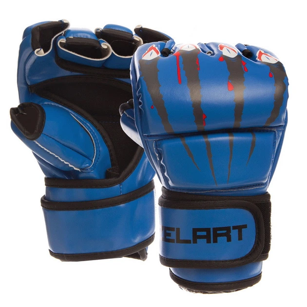 Перчатки для смешанных единоборств Zelart 1394 размер S Blue-Black - изображение 2