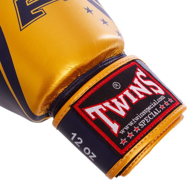 Рукавички боксерські шкіряні TWINS FBGVL3-TW4 14oz Синій-золотий - Фото 3 Рукавички боксерські шкіряні TWINS FBGVL3-TW4 14oz Синій-золотий - изображение 3