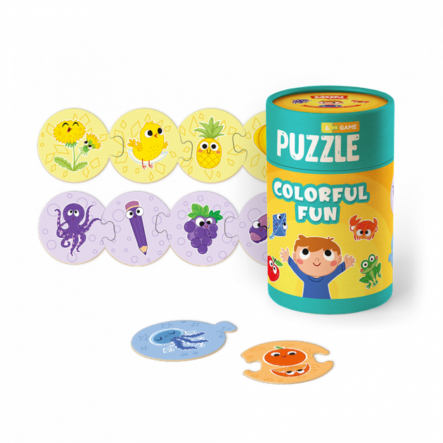 Детский пазл/игра Mon Puzzle "Цветные развлечения" 200105, 6 двусторонних пазлов на 4 элемента - изображение 3