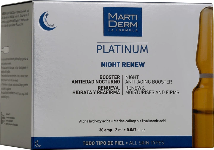 Ampułki na noc MartiDerm Platinum Night Renew Ampollas 30 szt x 2 ml (8437000435594) - obraz 3