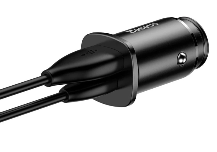 Автомобільний зарядний пристрій Baseus Variant (USB & USB Type-C) Black (4.8A) Quick Charge 4.0 із захистом від перевантаження - зображення 4
