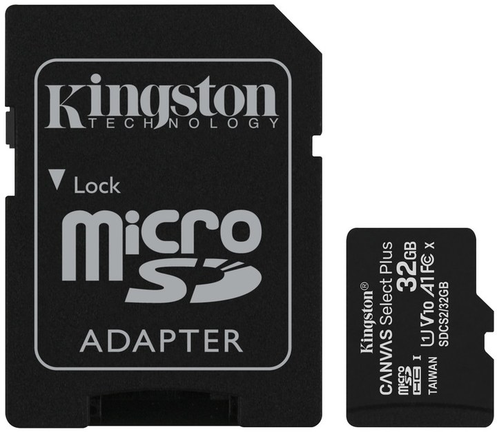 Карта пам'яті Kingston Canvas Select Plus microSDHC 32GB UHS-I U1