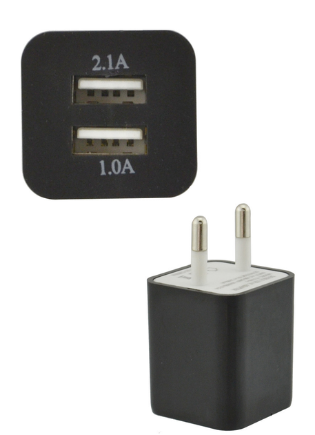 Адаптер переходник USB 220V зарядка кубик двойной YU300-1 – фото ...