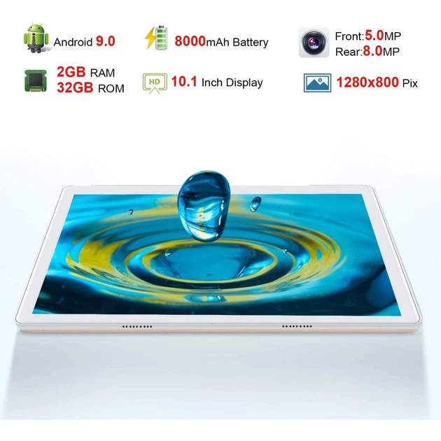 Планшет DuoDuoGo G10 10.1”IPS Android 9.0 4G 2/32Gb 8000mAh Gold - изображение 4