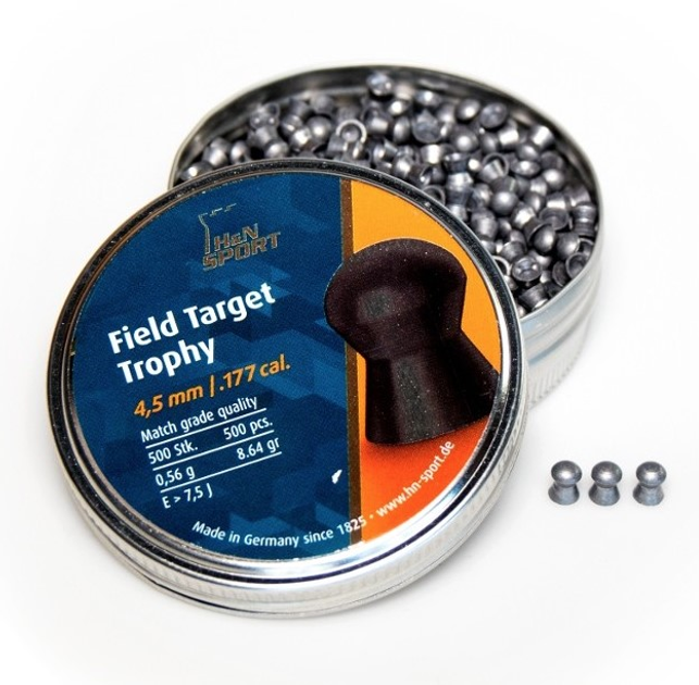 Свинцеві кулі H&N Diabolo Field & Target Trophy 0,56 р 4,5 мм 500 шт/уп (1453.01.09) - зображення 2