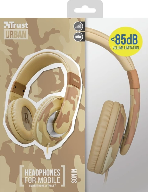 Навушники Trust Sonin Kids Over-Ear Desert Camo (22204) - изображение 8