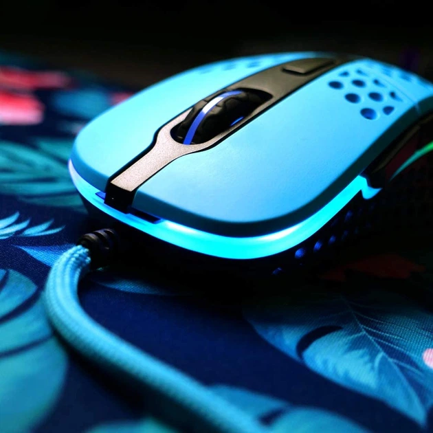 Миша Xtrfy M4, USB-A, RGB, Miami Blue - изображение 4