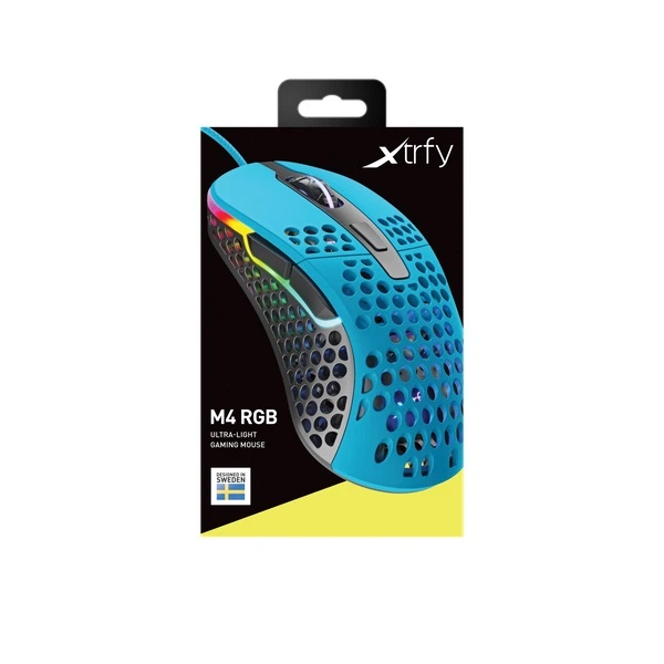 Миша Xtrfy M4, USB-A, RGB, Miami Blue - изображение 15