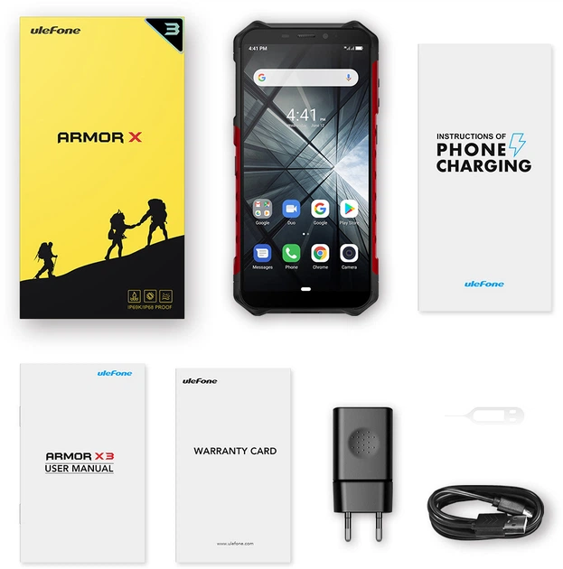 Мобільний телефон Ulefone Armor X3 2/32GB Black-Red - Фото 7 Мобільний телефон Ulefone Armor X3 2/32GB Black-Red - зображення 7