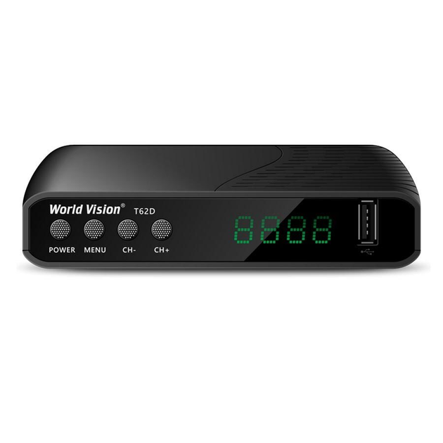 Цифровой эфирный приемник (тюнер Т2) World Vision T62D, DVB-T2 IPTV ...