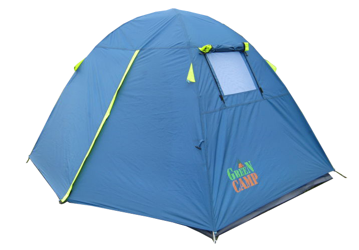 Палатка 2-местная для туризма двухслойная Green Camp 1001 синяя , практичная с москитной сеткой - Фото 3 Палатка 2-местная для туризма двухслойная Green Camp 1001 синяя , практичная с москитной сеткой - изображение 3