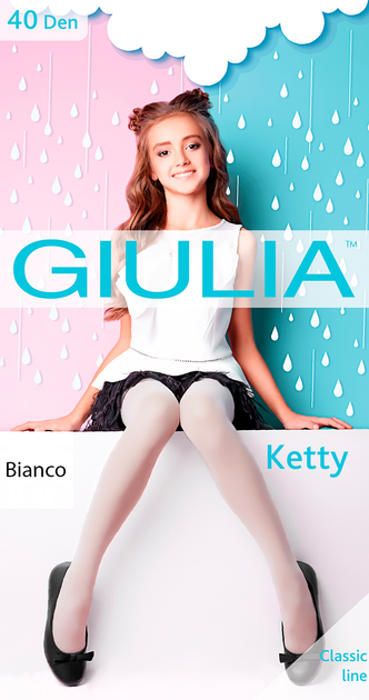 Колготки Giulia Ketty 40 Den (128-134 см) Bianco (4823102928272) - изображение 1