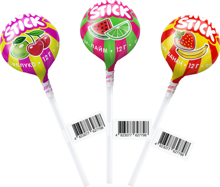 Леденцы карамельные на палочке Roshen Frutastick Микс 12.7 г х 100 шт ...