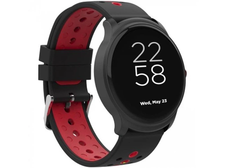 Умные часы Canyon Oregano CNS-SW81 Black/Red; 1.3" (240х240) сенсорный / Nordic NRF52832 / ОЗУ 128 КБ / 512 КБ встроенной / Bluetooth 4.2 / 43.6 х 43.6 х 12.5 мм, 60 г / IP68 / 200 мАч / черно-красный - изображение 3