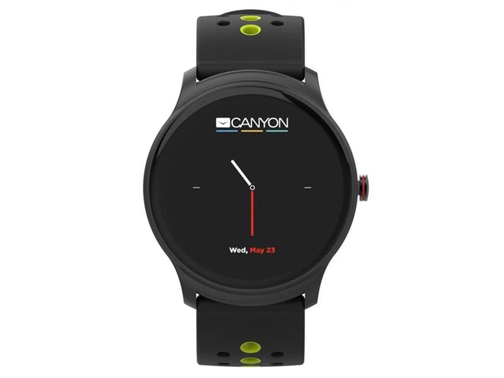 Смарт-годинник Canyon Oregano CNS-SW81 Black/Green; 1.3" (240х240) сенсорний / Nordic NRF52832 / RAM 128 КБ / 512 КБ вбудованої / Bluetooth 4.2 / 43.6 х 43.6 х 12.5 мм, 60 г / IP68 / 200 маг / чорно-зелений - Фото 2 Смарт-годинник Canyon Oregano CNS-SW81 Black/Green; 1.3" (240х240) сенсорний / Nordic NRF52832 / RAM 128 КБ / 512 КБ вбудованої / Bluetooth 4.2 / 43.6 х 43.6 х 12.5 мм, 60 г / IP68 / 200 маг / чорно-зелений - зображення 2