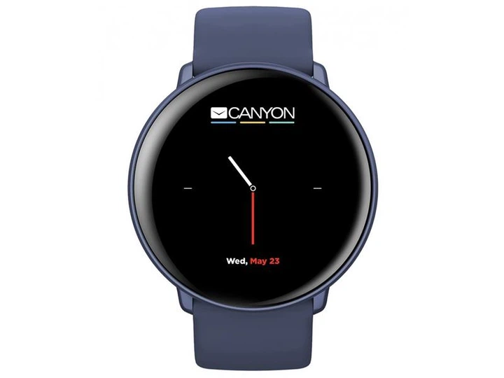 Смарт-годинник Canyon Marzipan CNS-SW75 Blue; 1.22" (240х240) сенсорний / Huntersun HS6220D / ОЗУ 1 МБ / 64 МБ вбудованої / Bluetooth 4.0 / 41 х 41 х 11 мм, 35.9 р / IP68 / 150 маг / блакитний - Фото 2 Смарт-годинник Canyon Marzipan CNS-SW75 Blue; 1.22" (240х240) сенсорний / Huntersun HS6220D / ОЗУ 1 МБ / 64 МБ вбудованої / Bluetooth 4.0 / 41 х 41 х 11 мм, 35.9 р / IP68 / 150 маг / блакитний - зображення 2