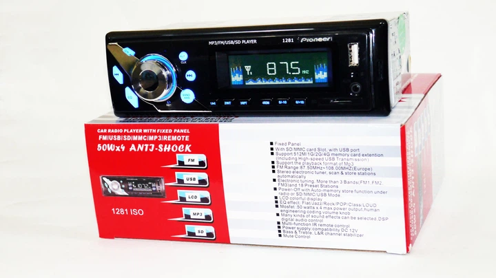 Автомагнітола 1281 ISO/MP3/FM/USB/microSD/карта Black - изображение 5