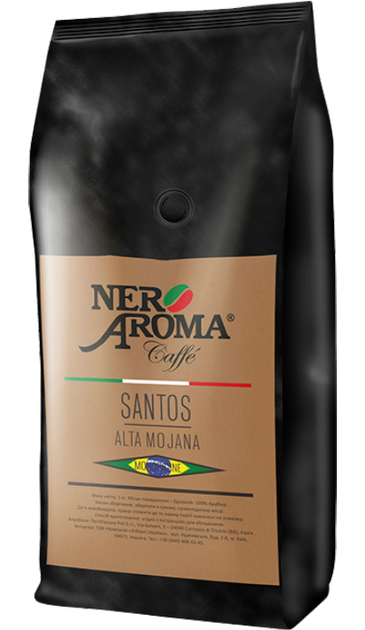 Зерновой кофе Nero Aroma Monoarabica Santos Alta Mojana 1кг - Фото 1 Зерновой кофе Nero Aroma Monoarabica Santos Alta Mojana 1кг - изображение 1