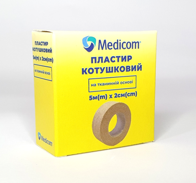 Пластырь медицинский катушечный medicom на тканевой основе 5мx2см - изображение 2