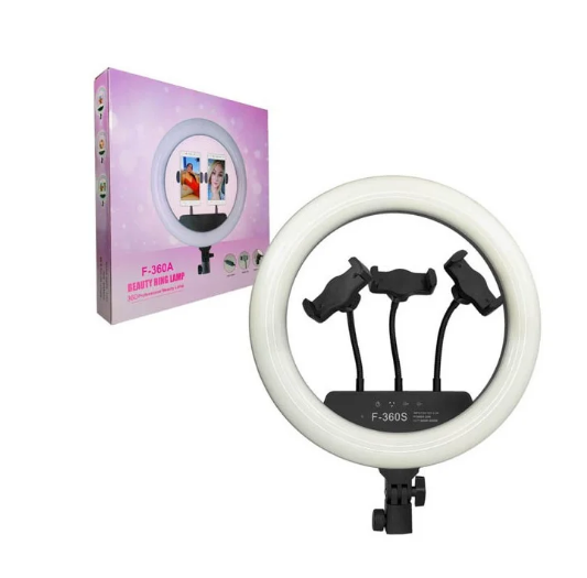 Кольцевая лампа с пультом управления Beauty Ring Lamp F-360S 36см + Студийный штатив Stend 210 см - изображение 4