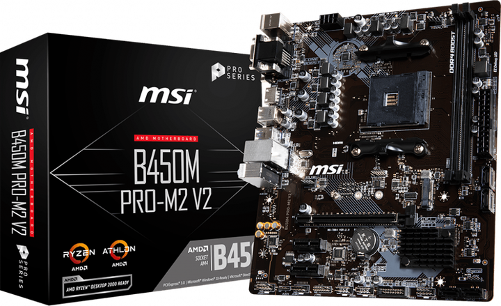 Материнская плата MSI B450M Pro-M2 V2 (sAM4, AMD B450, PCI-Ex16) - изображение 5