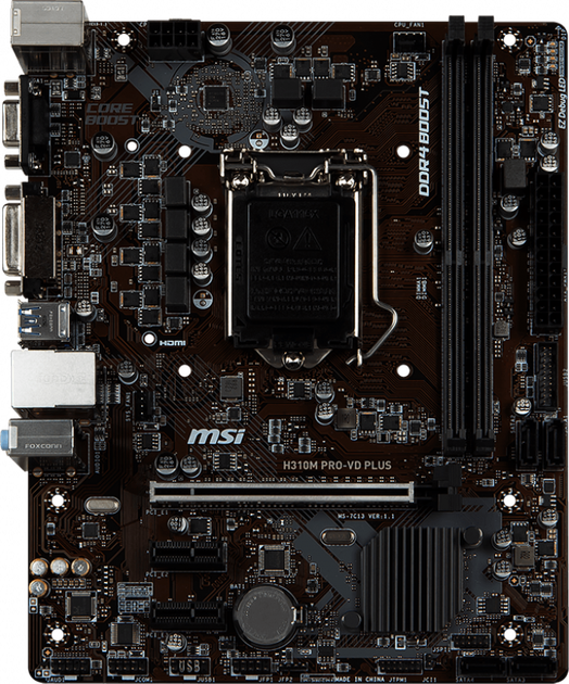 Материнская плата MSI H310M Pro-VD Plus (s1151, Intel H310, PCI-Ex16 ...