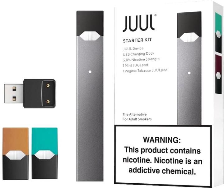 Стартовый набор POD система JUUL Starter Kit Black + 2 картриджа Mint ...