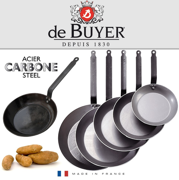 de Buyer Acier Carbone Steel frying pan, 28cm 5110.28