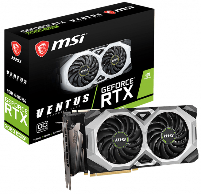 Видеокарта MSI PCI-Ex GeForce RTX 2080 Super Ventus XS OC 8GB