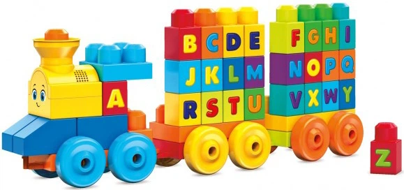 Klocki konstrukcyjne Mega Bloks Muzyczny pociąg ABC 50 elementów (FWK22) - obraz 3