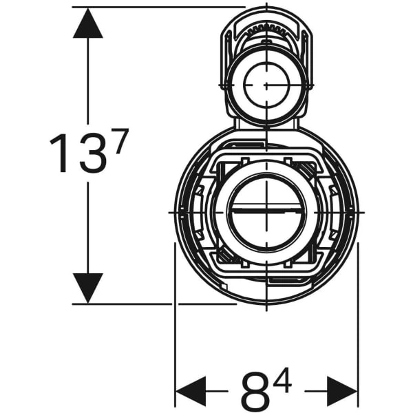 Сливной клапан Geberit 282.303.21.2 Impuls290, двойной смыв (4025416482628) - изображение 3