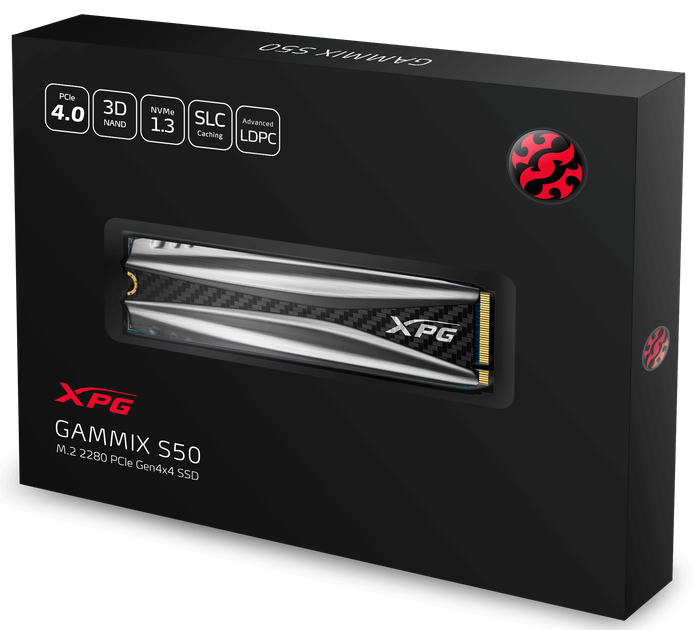 SSD диск ADATA Gammix S50 1TB M.2 2280 PCIe Gen4x4 3D TLC (AGAMMIXS50-1TT-C) - изображение 5