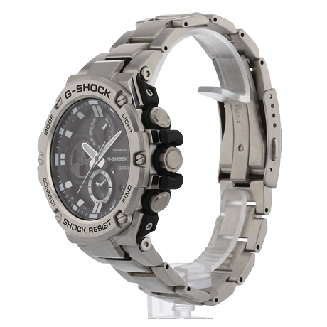 Наручные часы Casio GST-B100D-1AER Черные с серебристым с хронографом - изображение 2
