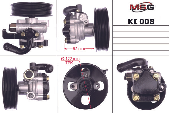 Насос ГУР новий KIA SORENTO I (JC) 02, MSG, ki008 - зображення 1