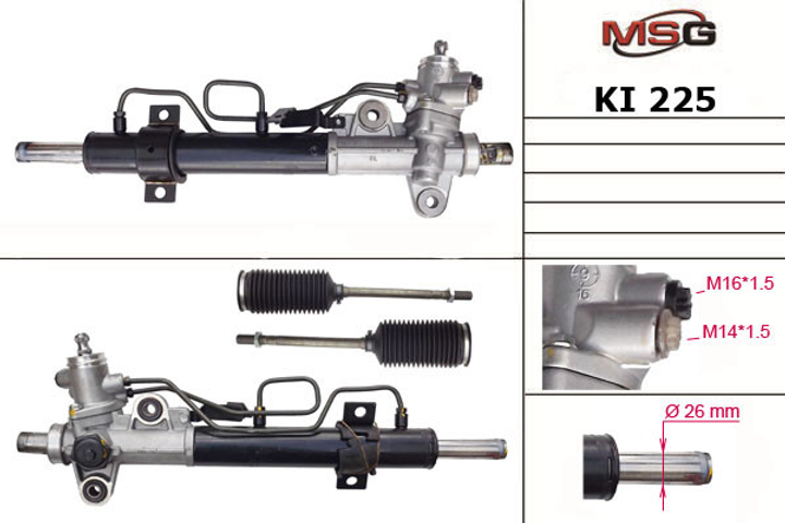 Рульова рейка з ГУР нова KIA CERATO 06-08, HYUNDAI COUPE 01-, HYUNDAI TIBURON 01-,HYUNDAI ELANTRA 0, KI225 - зображення 1