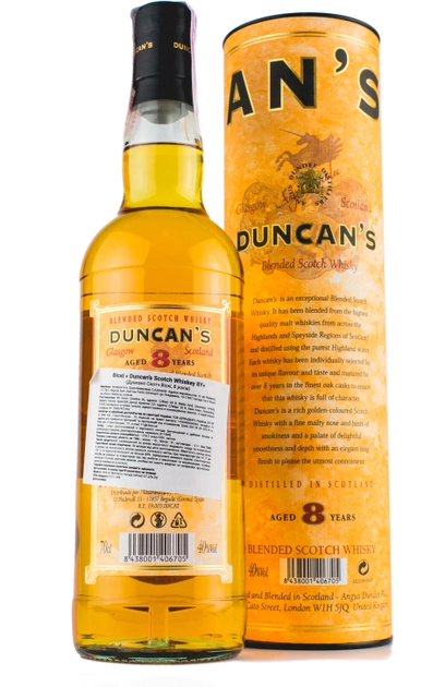 Виски Duncan's выдержка 8 лет в тубусе 40% 0.7 л (8438001406705) - изображение 2