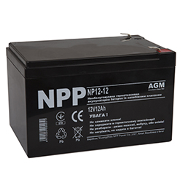 Аккумуляторная батарея NPP 12V 12 AH (NP12-12) AGM грн - изображение 1