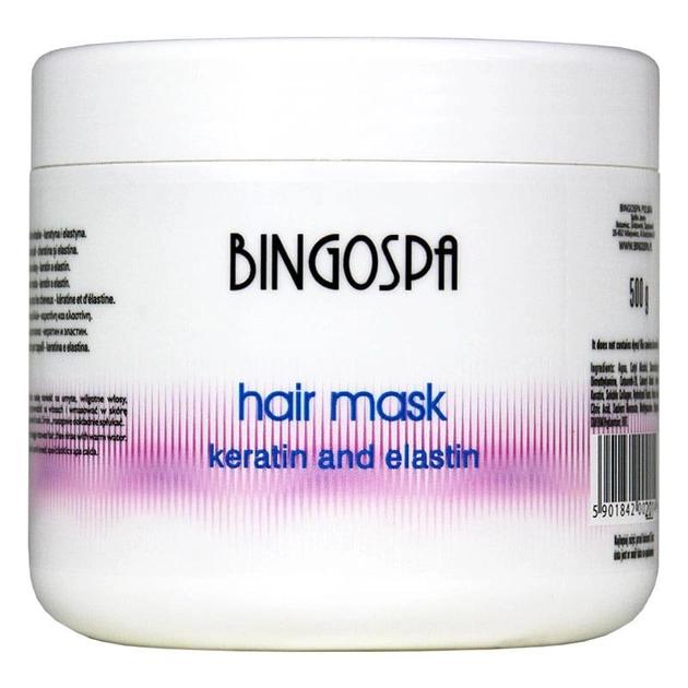 SPA маска для волос BingoSpa с протеинами молока и эластином (513213) 500 мл 