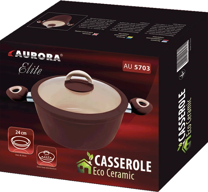 Кастрюля Aurora AU 5703 24см 4,5л - изображение 3