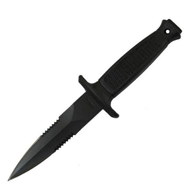 Нож MIL-TEC STIEFELMESSER MIT MEHRZWECKSCHEIDE Black (15372000) - изображение 1