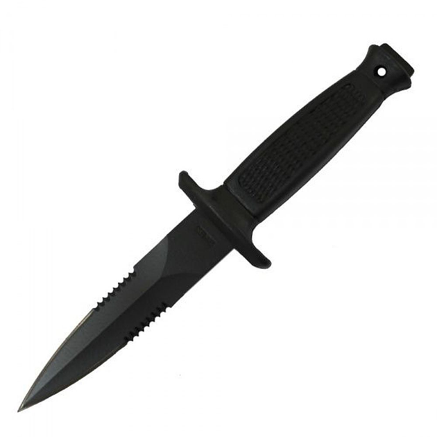 Ніж MIL-TEC STIEFELMESSER MIT MEHRZWECKSCHEIDE Black (15372000) - зображення 1